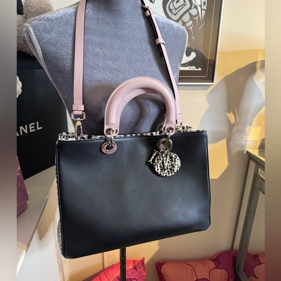 Diorissimo Tote Bag Python and Bullcalf Leather - Picture 3 of 12